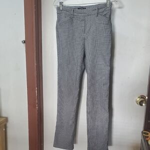 Hilary Radley Woman's Pull On  Black and White Checkered  Pants Size S/CH